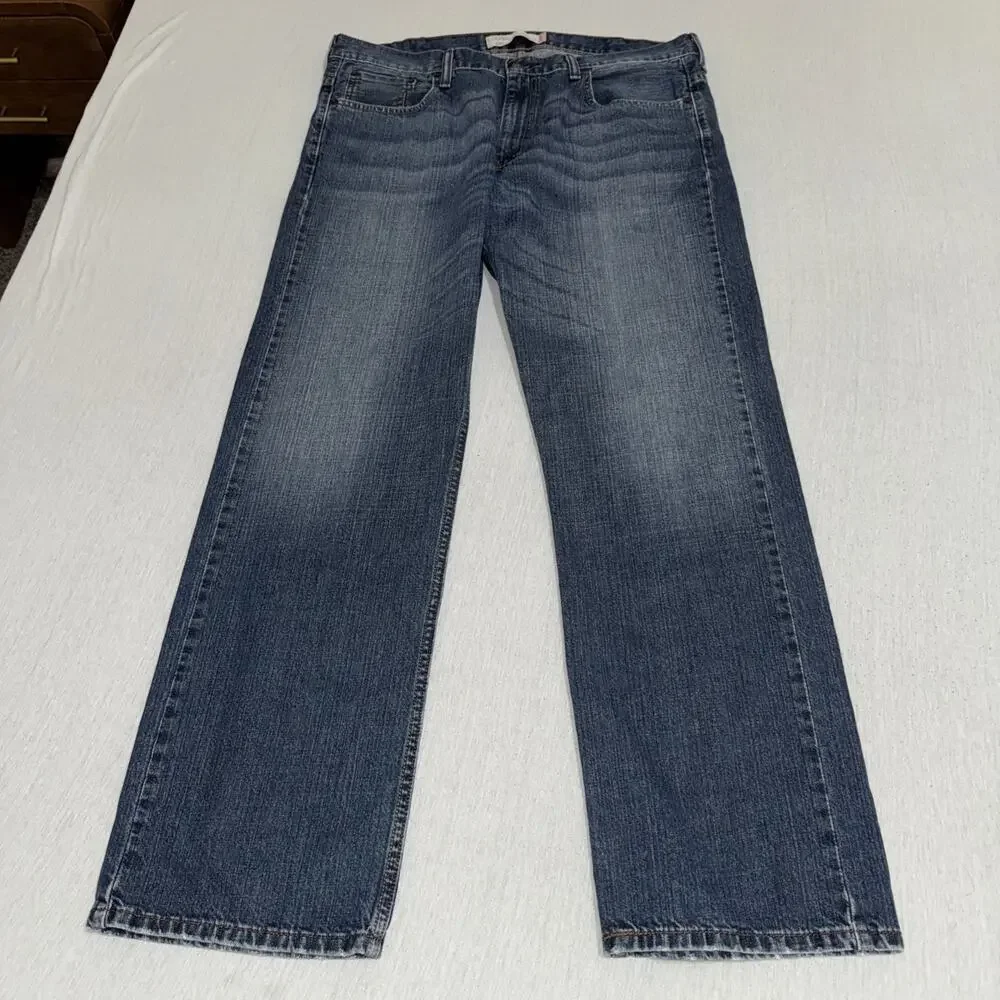 vintage Levi's 569 Loose Straight Jean's Men's 38x34 Pants Blue Denim Baggy